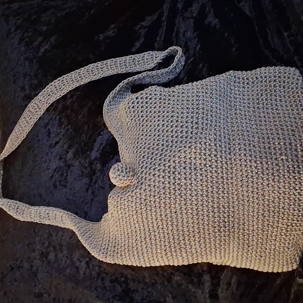 Source Unknown Textured Taupe Shoulder Bag